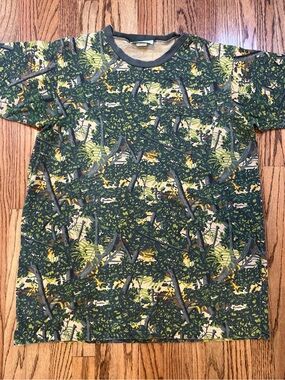 Vtg Bushlan Camouflage Shirt Men 2XL Green Hunting Outdoor Skater USA Grunge XXL